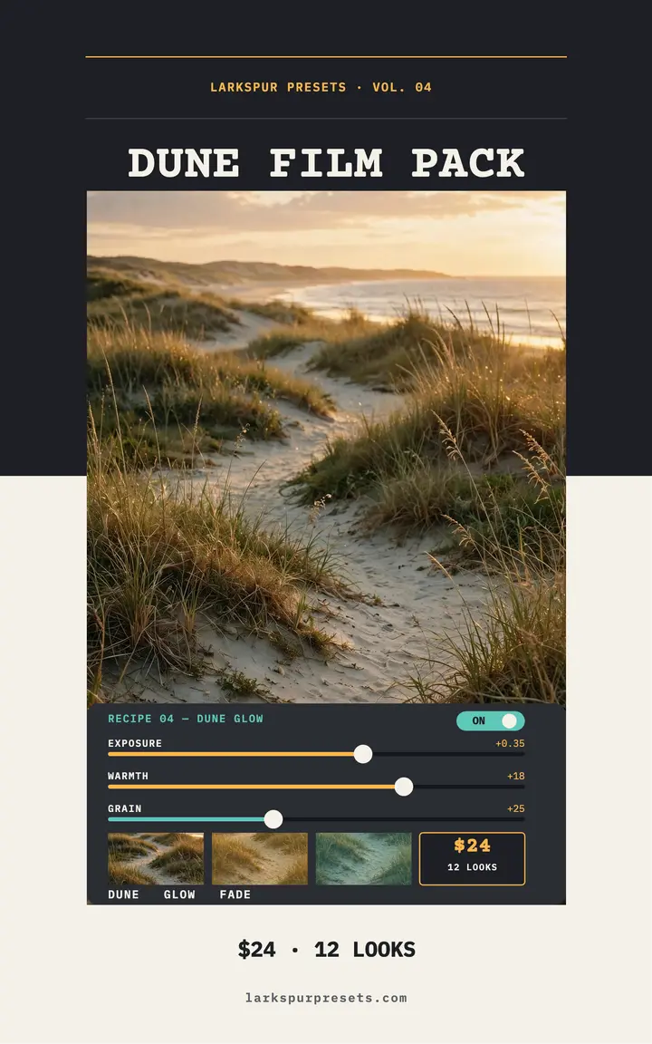 Dune Film Pack preset recipe ebook template