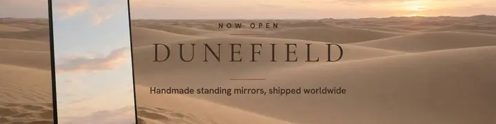 Dunefield mirror shop banner: etsy shop banner template