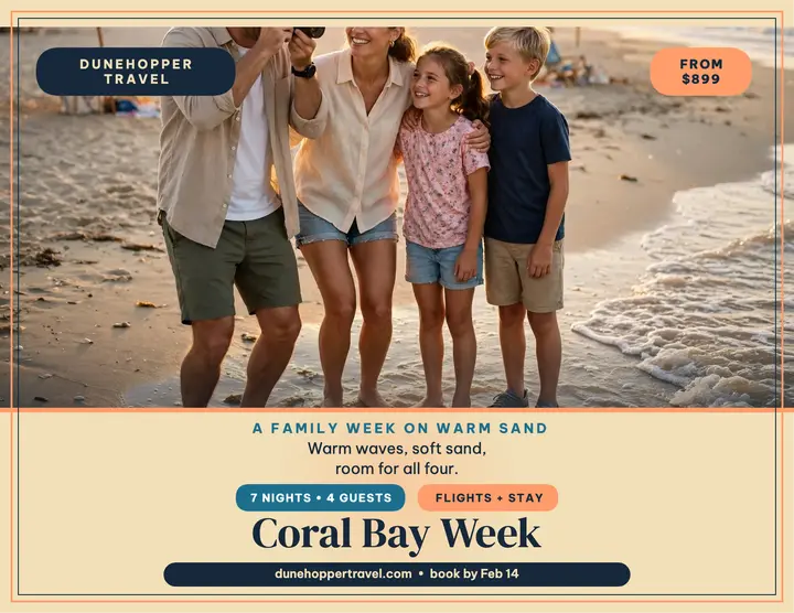 Dunehopper Coral Bay Week flyer template