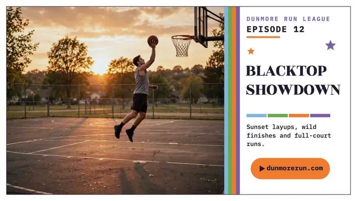 Dunmore Run League sunset showdown thumbnail template