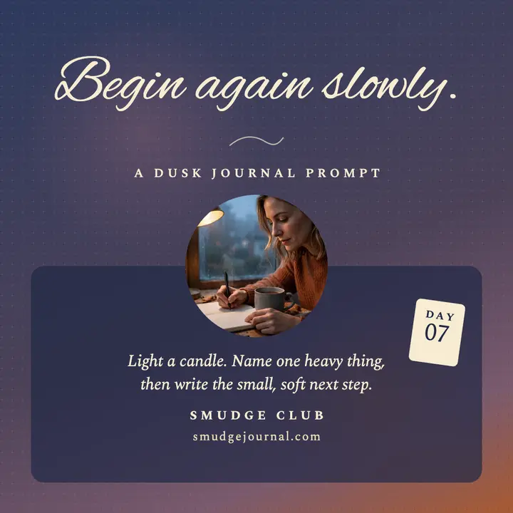 Smudge dusk journal quote post: affirmation quote post template