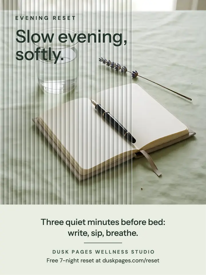 Evening reset post, reeded glass template