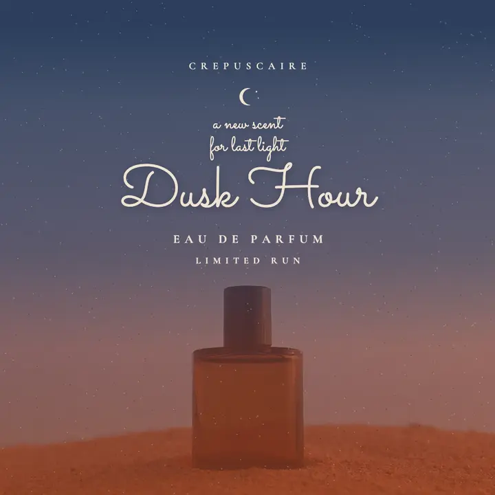 Dusk Hour fragrance launch post template