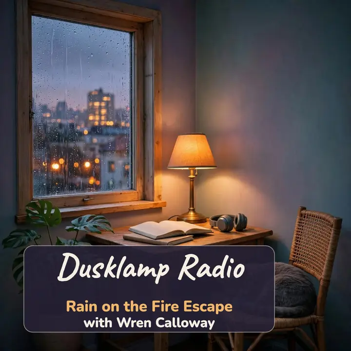 Dusklamp Radio lo-fi podcast cover template