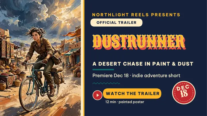 Dustrunner desert chase trailer thumbnail template