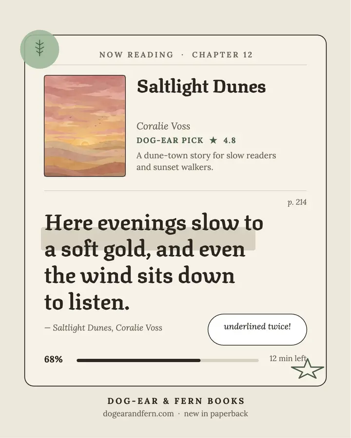 Saltlight Dunes e-reader quote post: reading quote post template