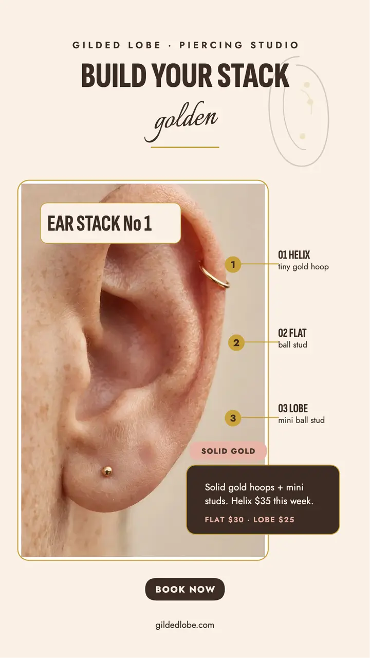 Gilded Lobe ear stack story template