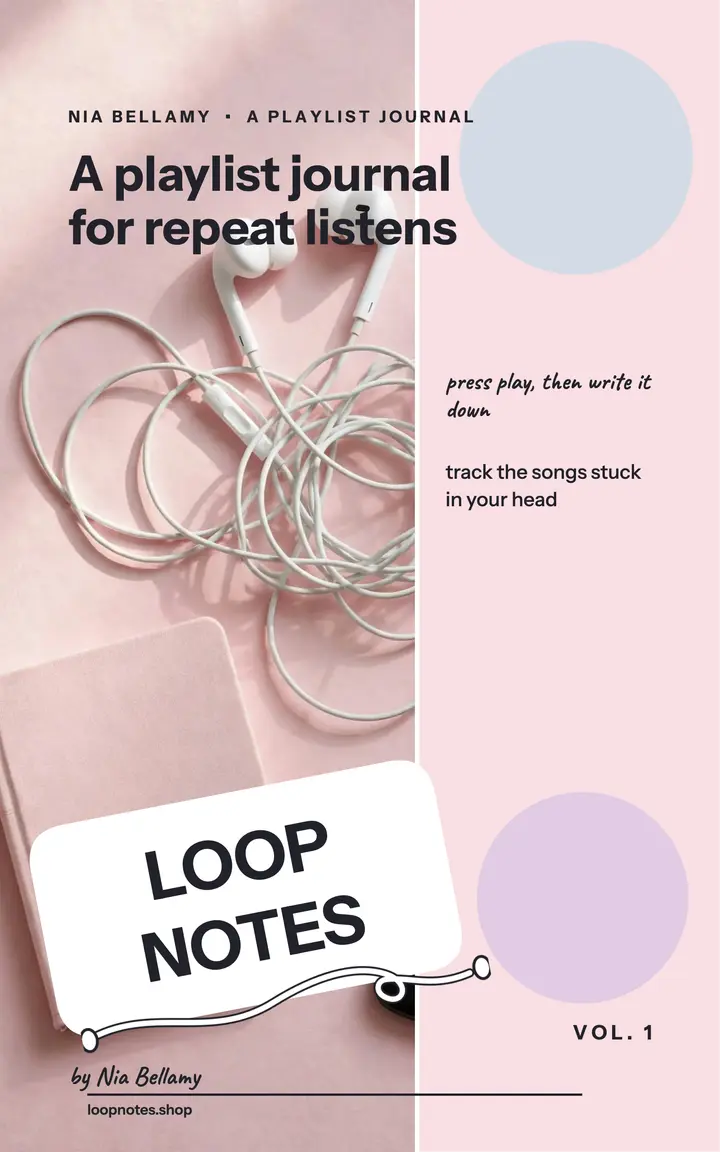 Loop Notes playlist journal cover template