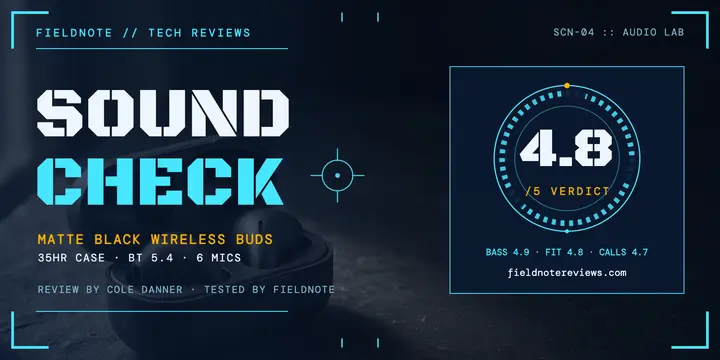 Fieldnote earbud HUD review post template