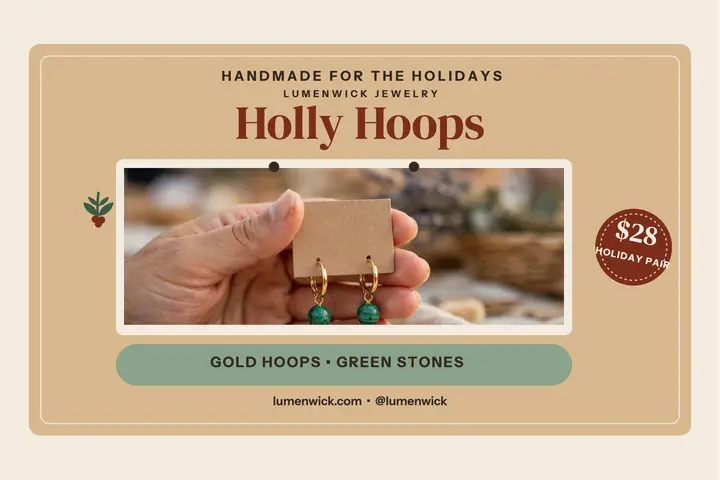 Lumenwick holiday earring card template
