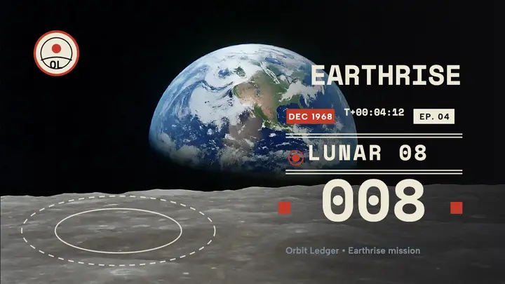 Orbit Ledger Earthrise mission thumbnail template