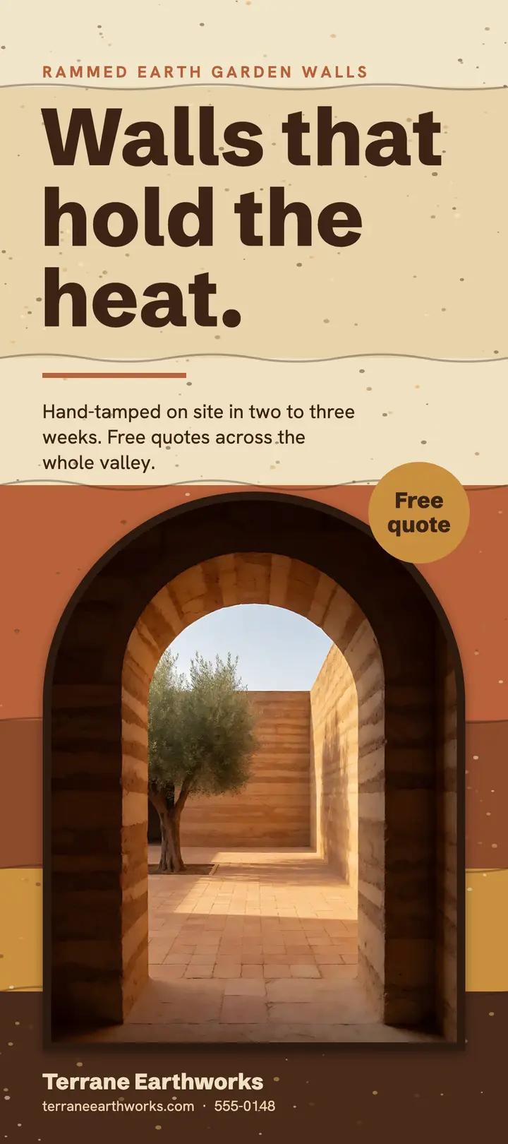 Terrane Earthworks rack card template