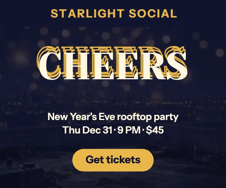 Starlight Social New Year party ad template
