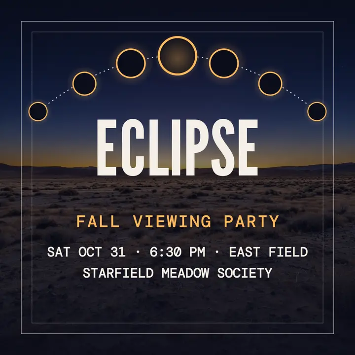 Eclipse fall viewing party cover: eclipse viewing party cover template