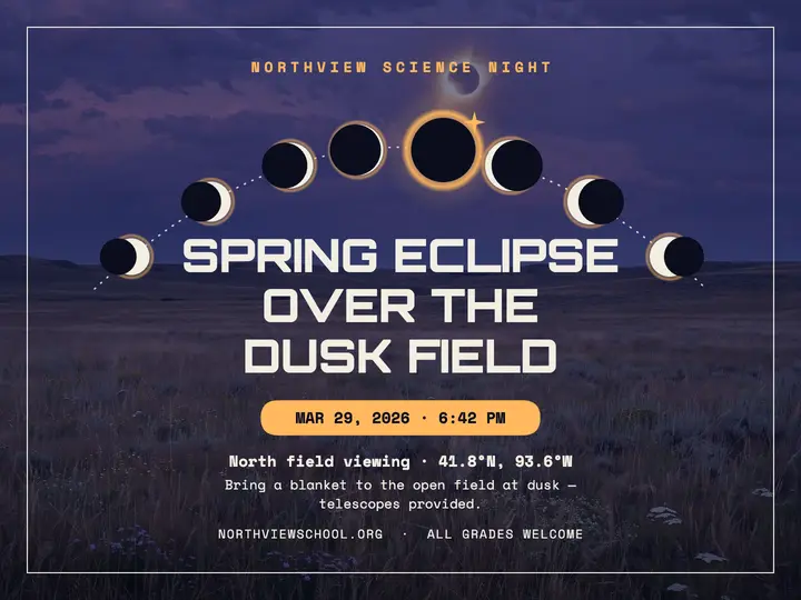 Spring eclipse science night slide template