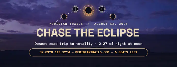 Meridian Trails eclipse road trip cover template