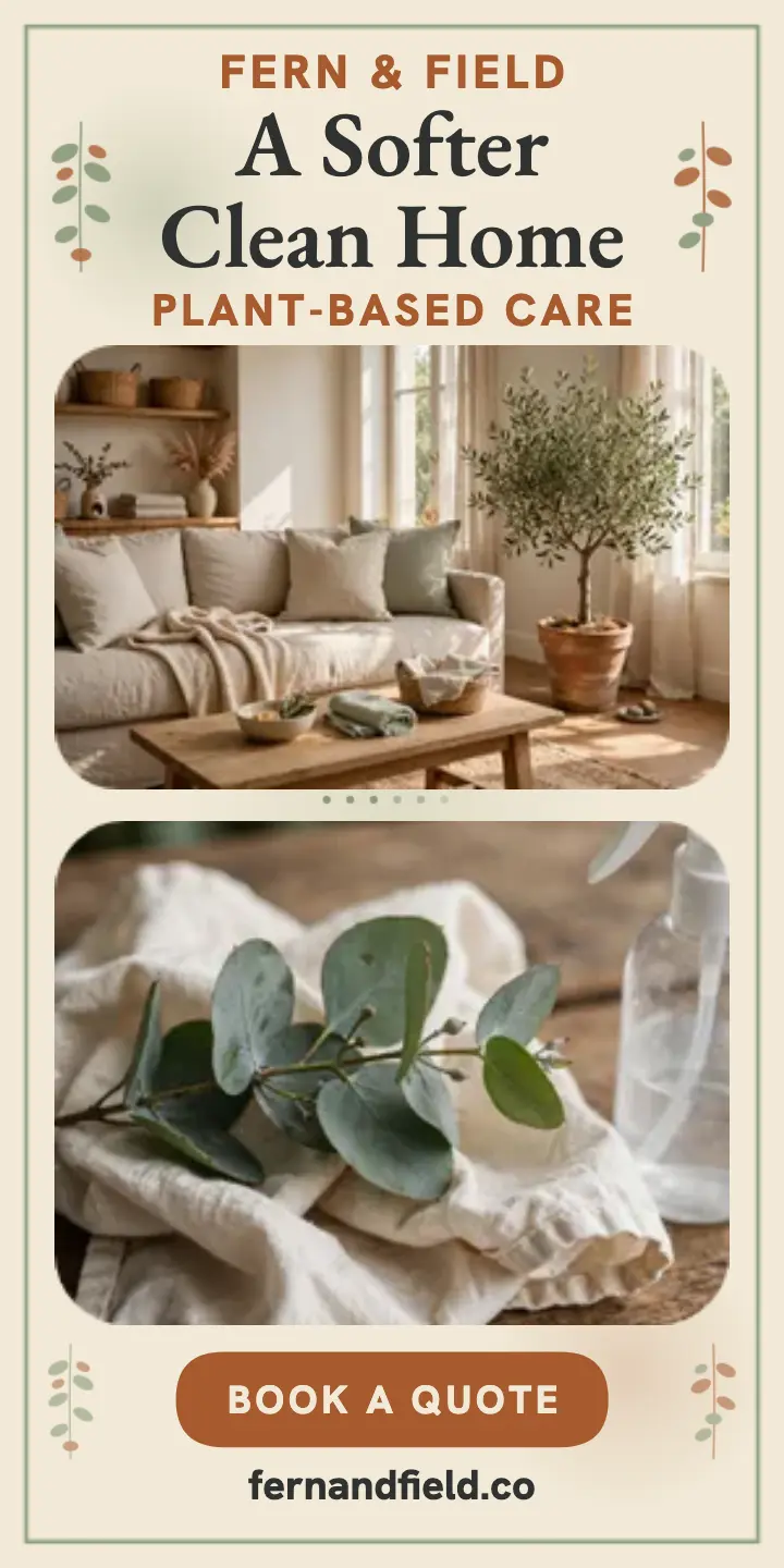 Fern and Field softer clean home ad: eco cleaning ad template