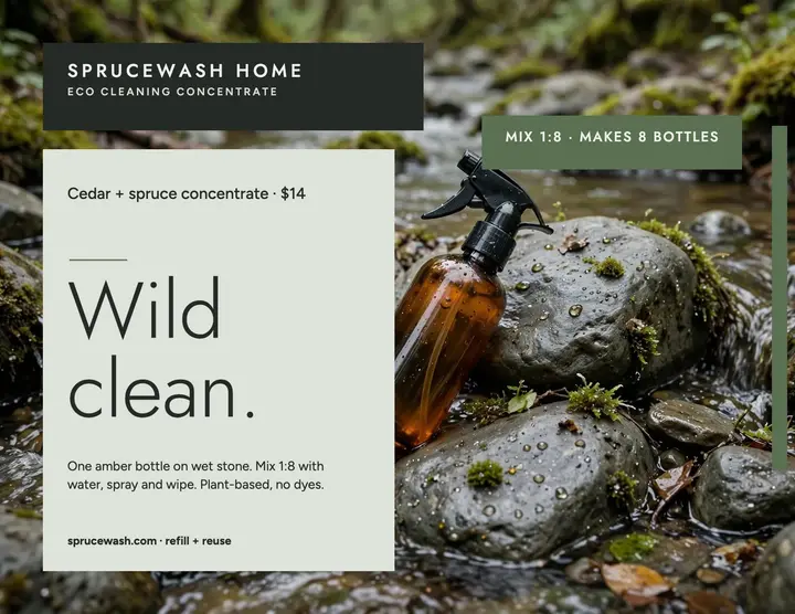 Sprucewash Home stream cleaner flyer template