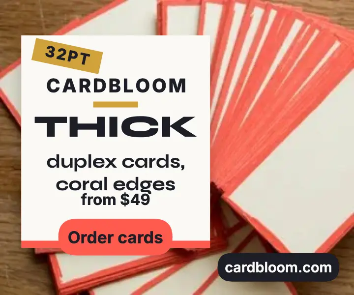 Cardbloom duplex card ad template