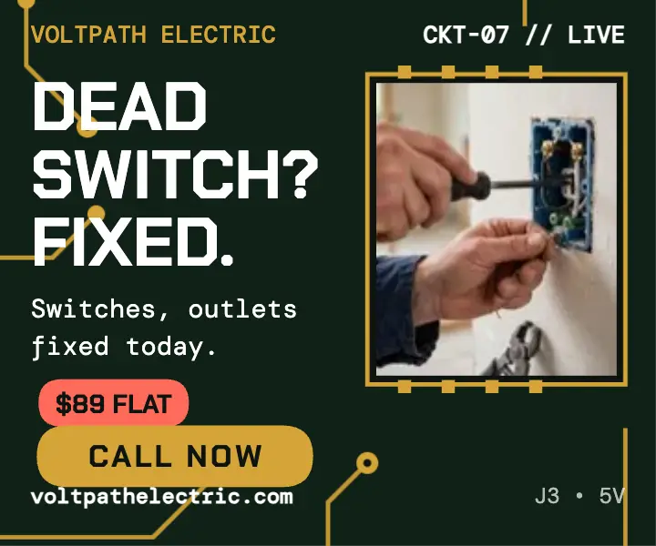 Voltpath Electric same-day repair ad template