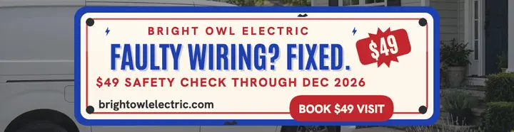 Bright Owl Electric enamel sign billboard template
