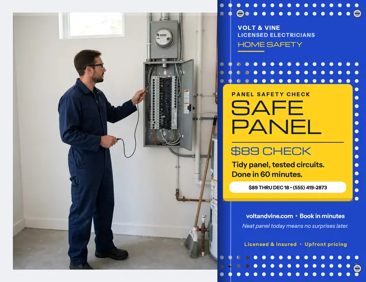 Volt and Vine safety check metal flyer template