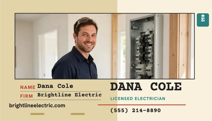 Brightline Electric rotary contact card template