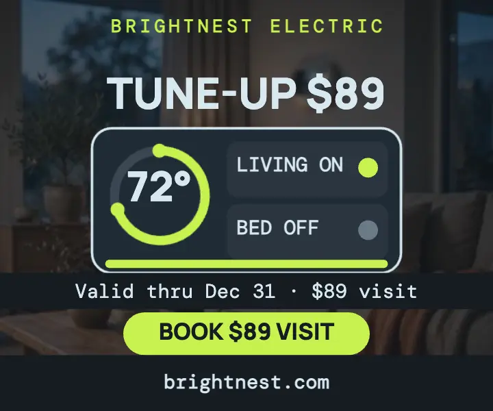 Brightnest Electric smart home tune-up ad: electrician ad template