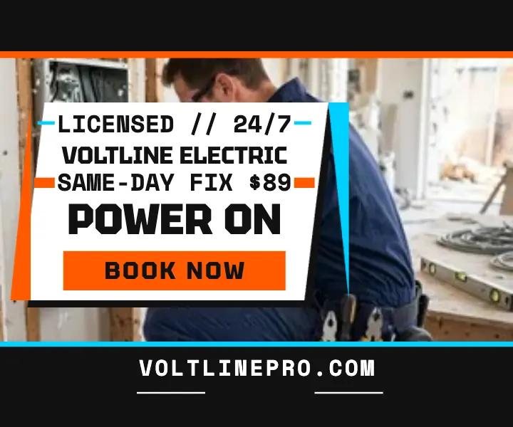 Voltline Electric same-day service ad template