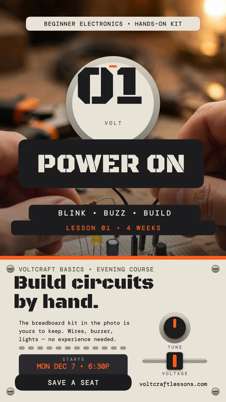 Voltcraft Basics electronics lesson story template