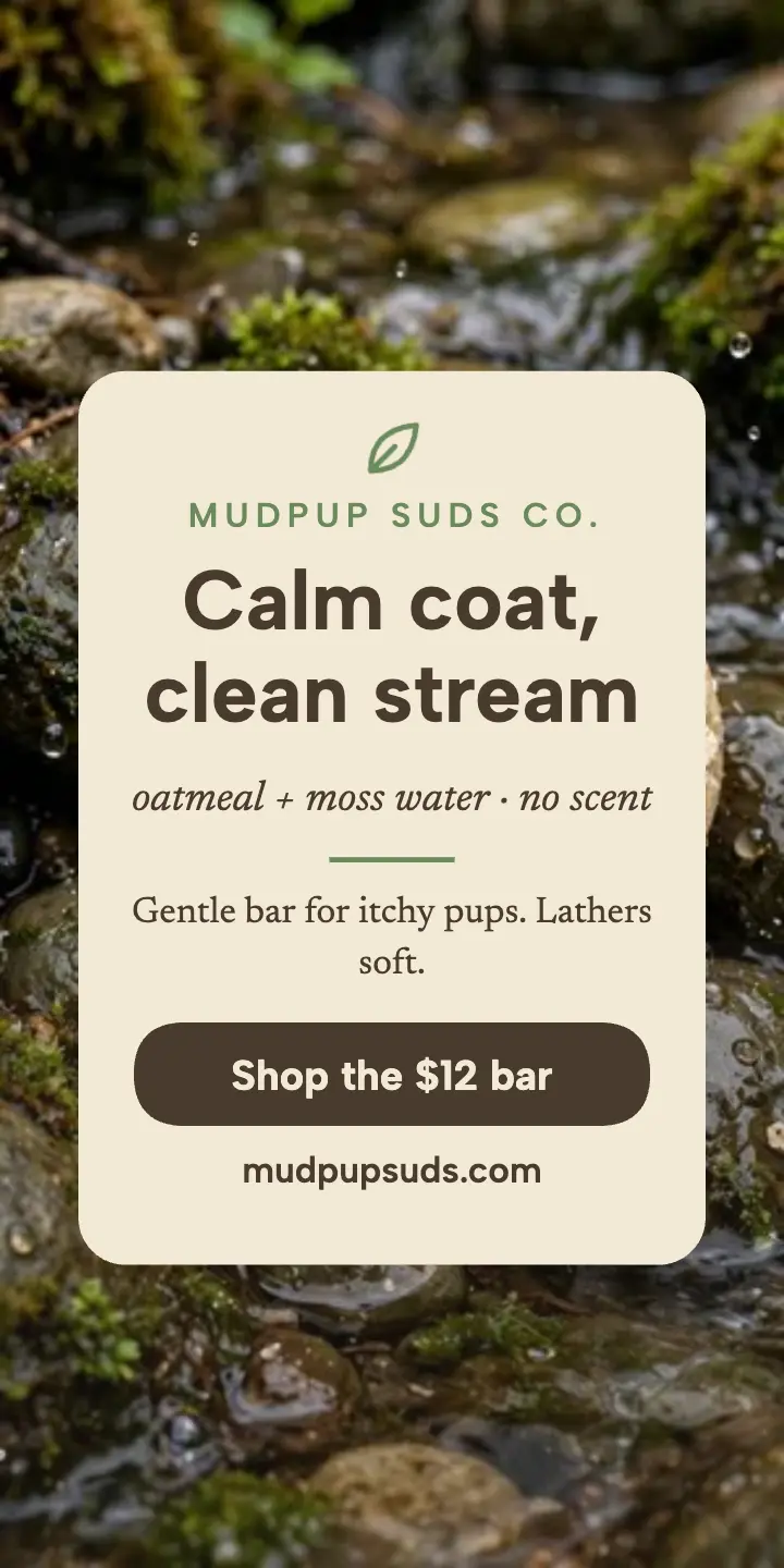 Mudpup Suds oatmeal bar half-page ad template