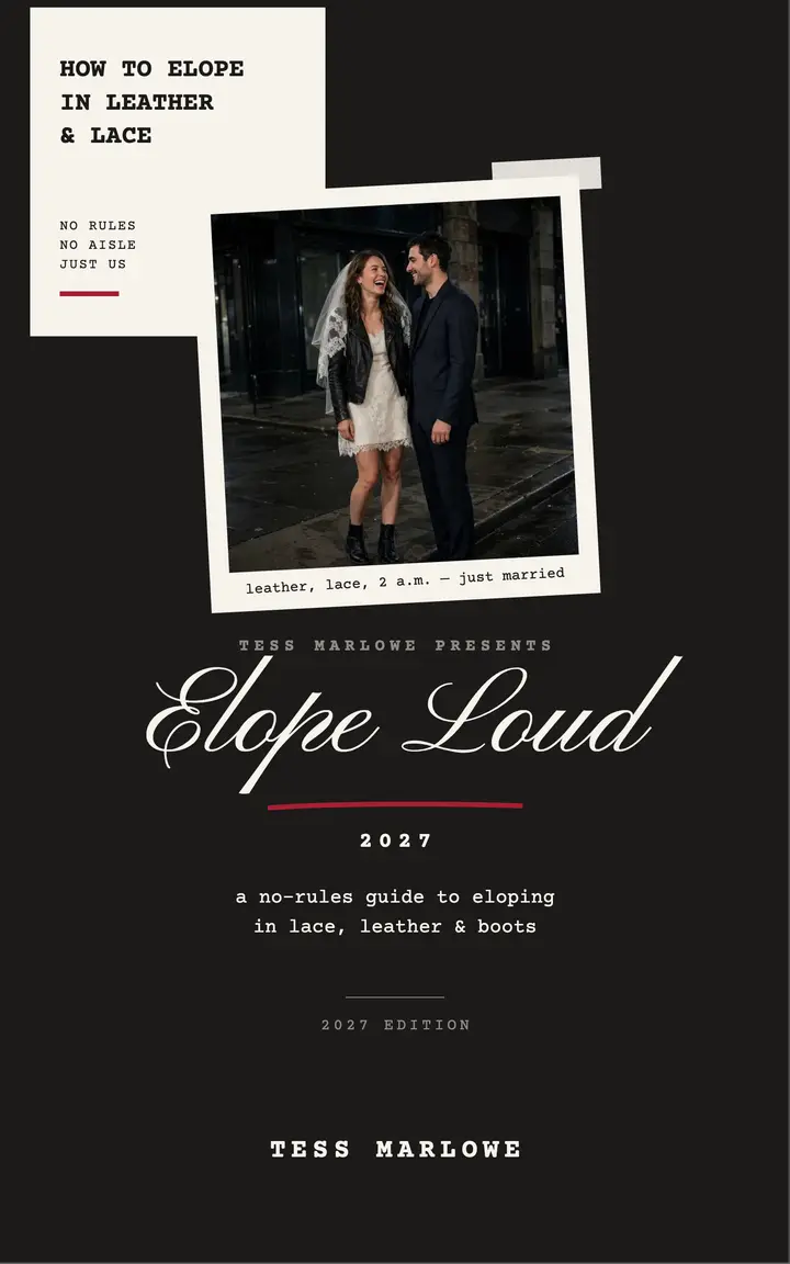 Elope Loud eloping guide cover: eloping guide ebook cover template