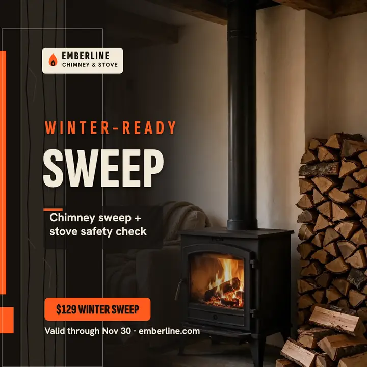 Emberline chimney sweep stove check post template