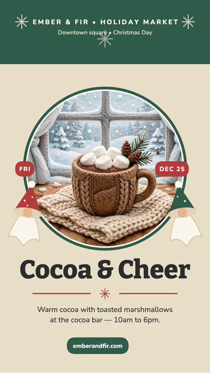 Ember and Fir cocoa bar gnome story template