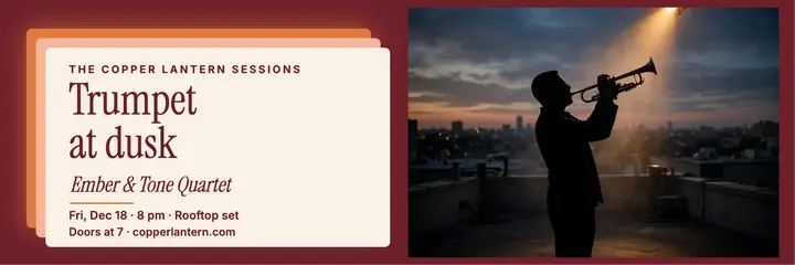Ember jazz trumpet rooftop header template
