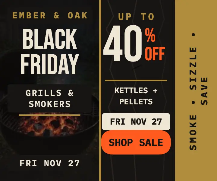 Ember and Oak Black Friday grill ad template
