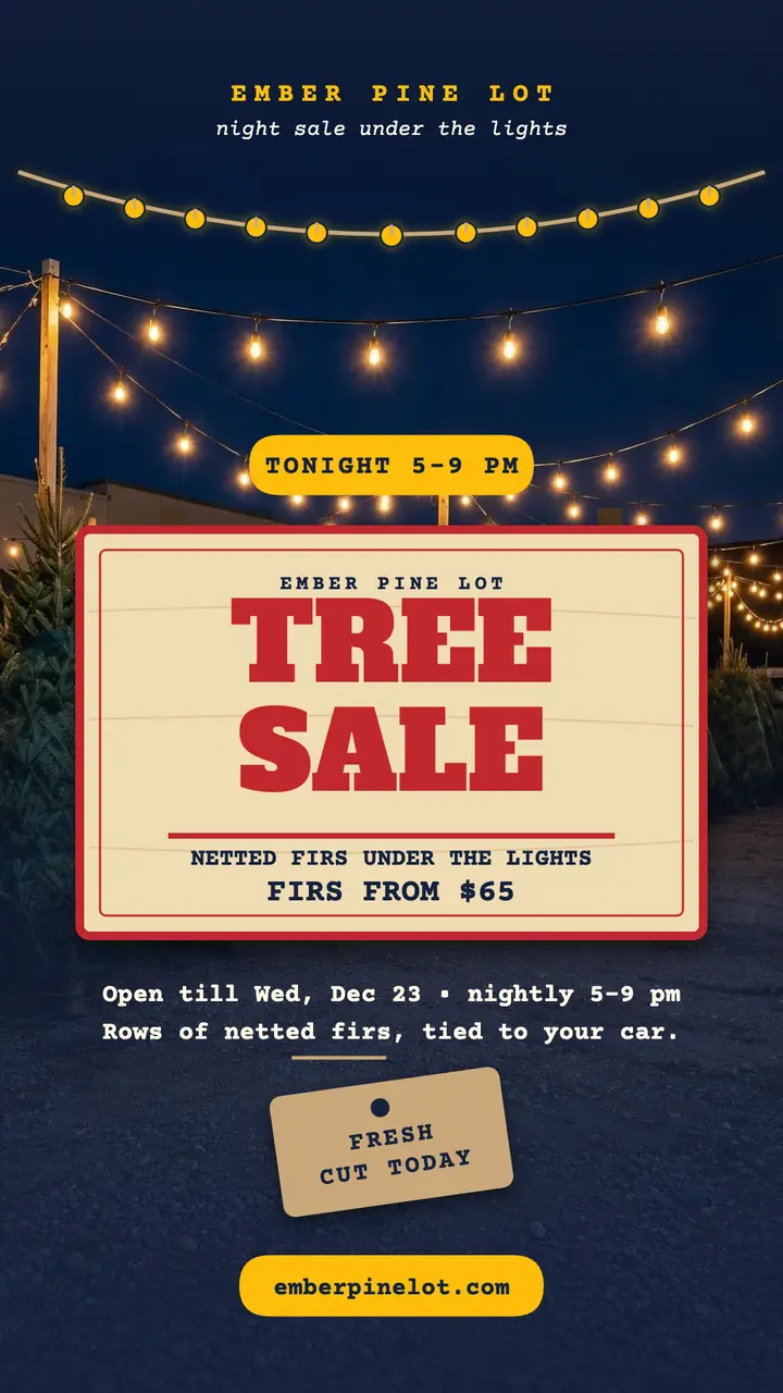 Ember Pine Lot night sale story template
