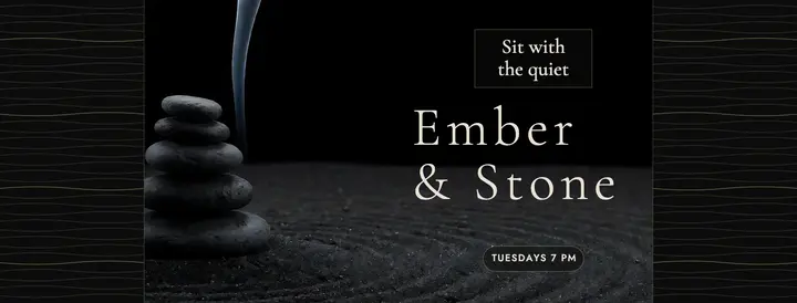 Ember & Stone Tuesday evening sitting cover: meditation facebook cover template