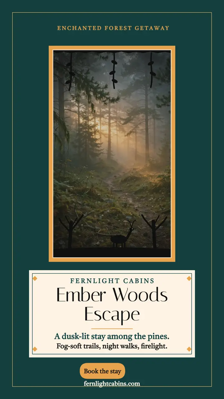Ember Woods Escape forest stay story template