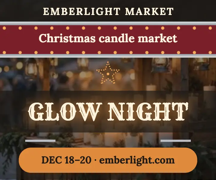Emberlight glow night candle ad template