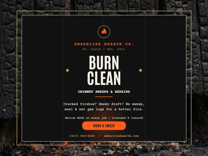 Emberline Hearth chimney promo slide template