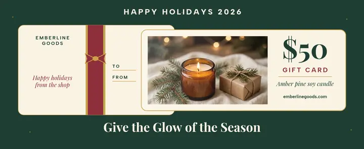 Emberline holiday gift voucher template