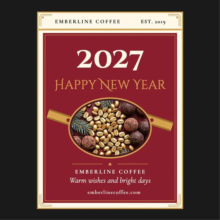 Emberline Coffee New Year crest post template