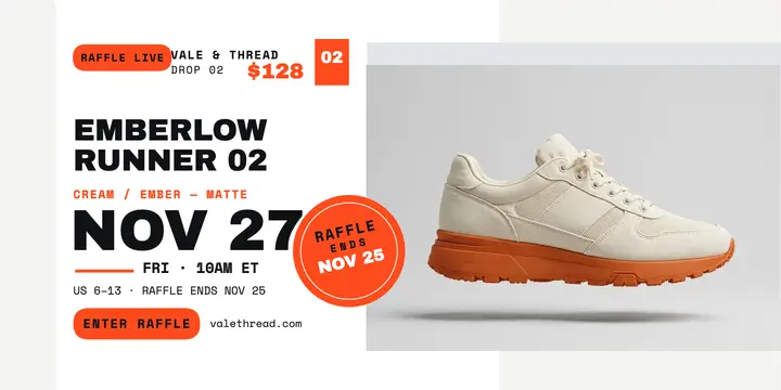 Emberlow Runner sneaker drop post template