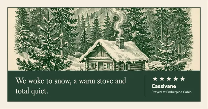 Emberpine cabin guest review template
