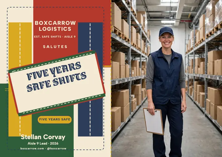 Boxcarrow safe service award, Stellan template