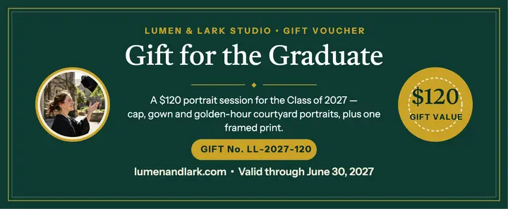 Lumen and Lark graduation gift voucher: graduation gift voucher template