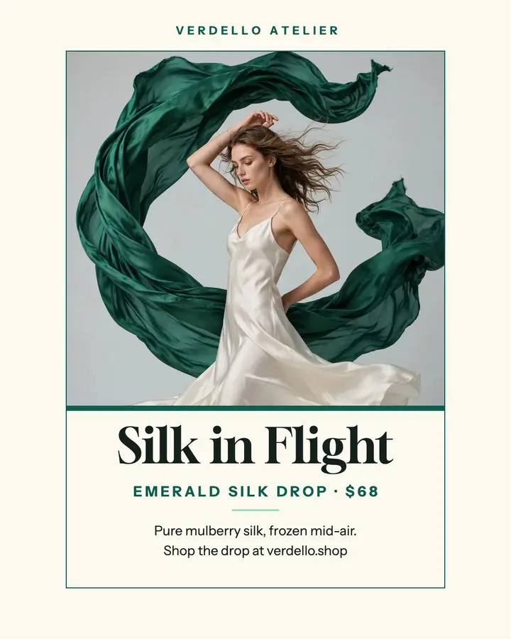 Verdello emerald silk drop post: silk scarf drop post template
