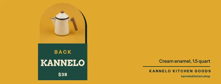 Kannelo enamel coffee pot restock cover template