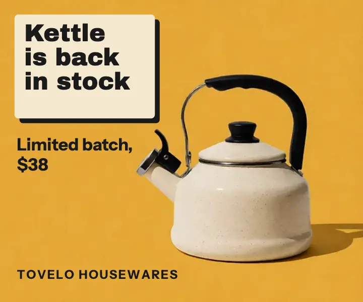 Enamel kettle restock poster ad template